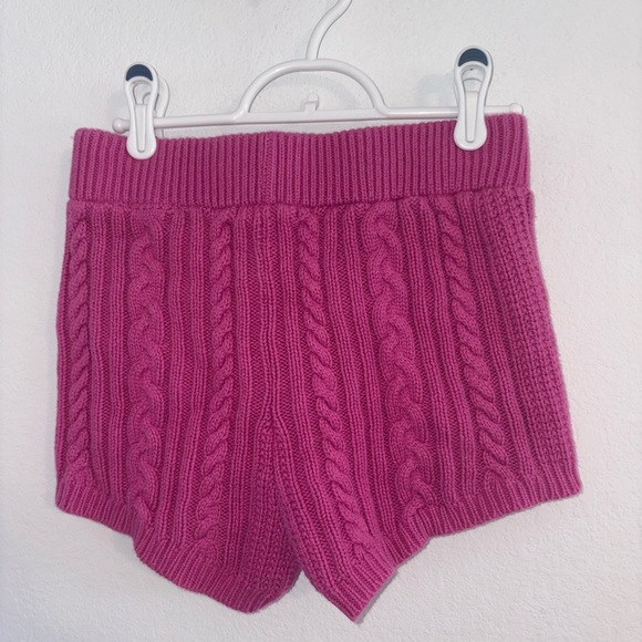 Pink Cable Knit Micro Shorts - Picture 4 of 9